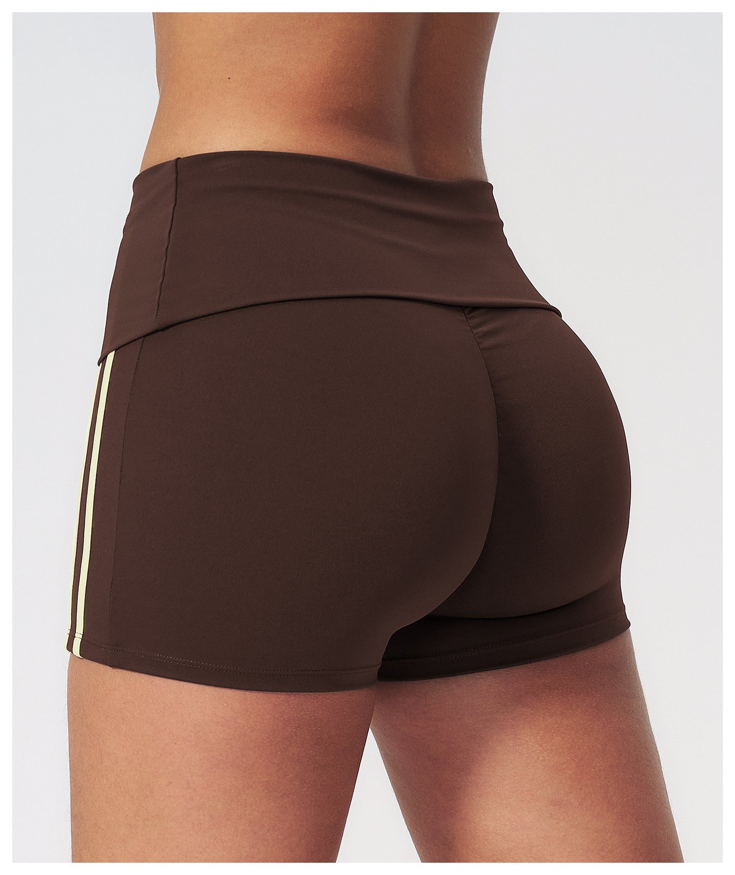 Shorts Peach Hip Waist High Waist Stretch Tight Nude Feel Shorts Yoga Women