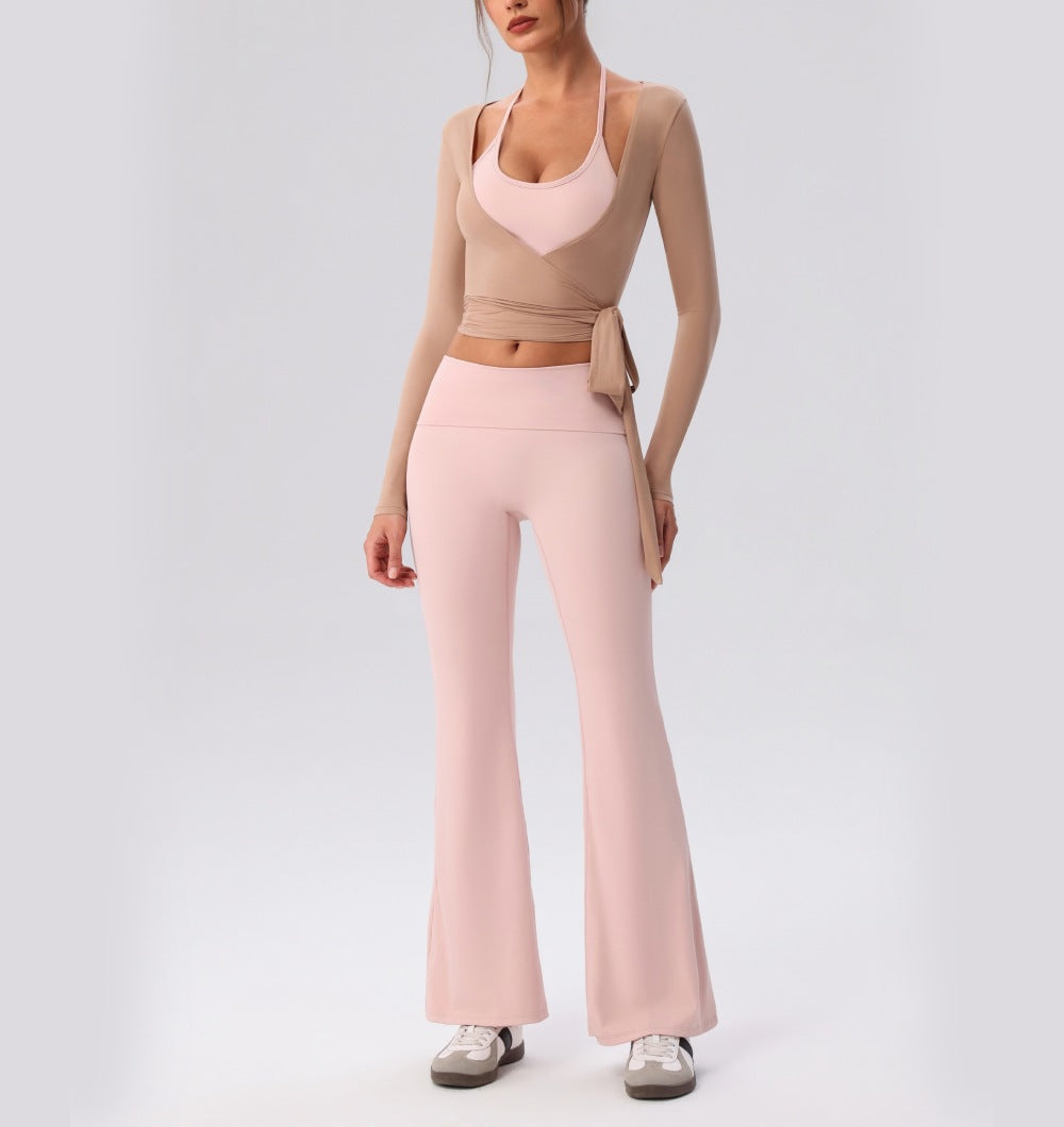 Long Sleeve Sexy Lace up V neck Runs Small)