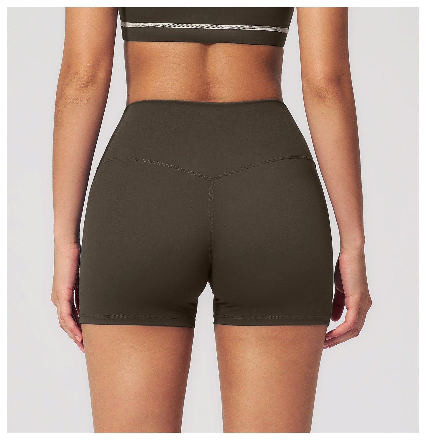 Sports Fitness Shorts Peach Hip Waist High Waist Stretch Tight Nude Feel Shorts Yoga Women