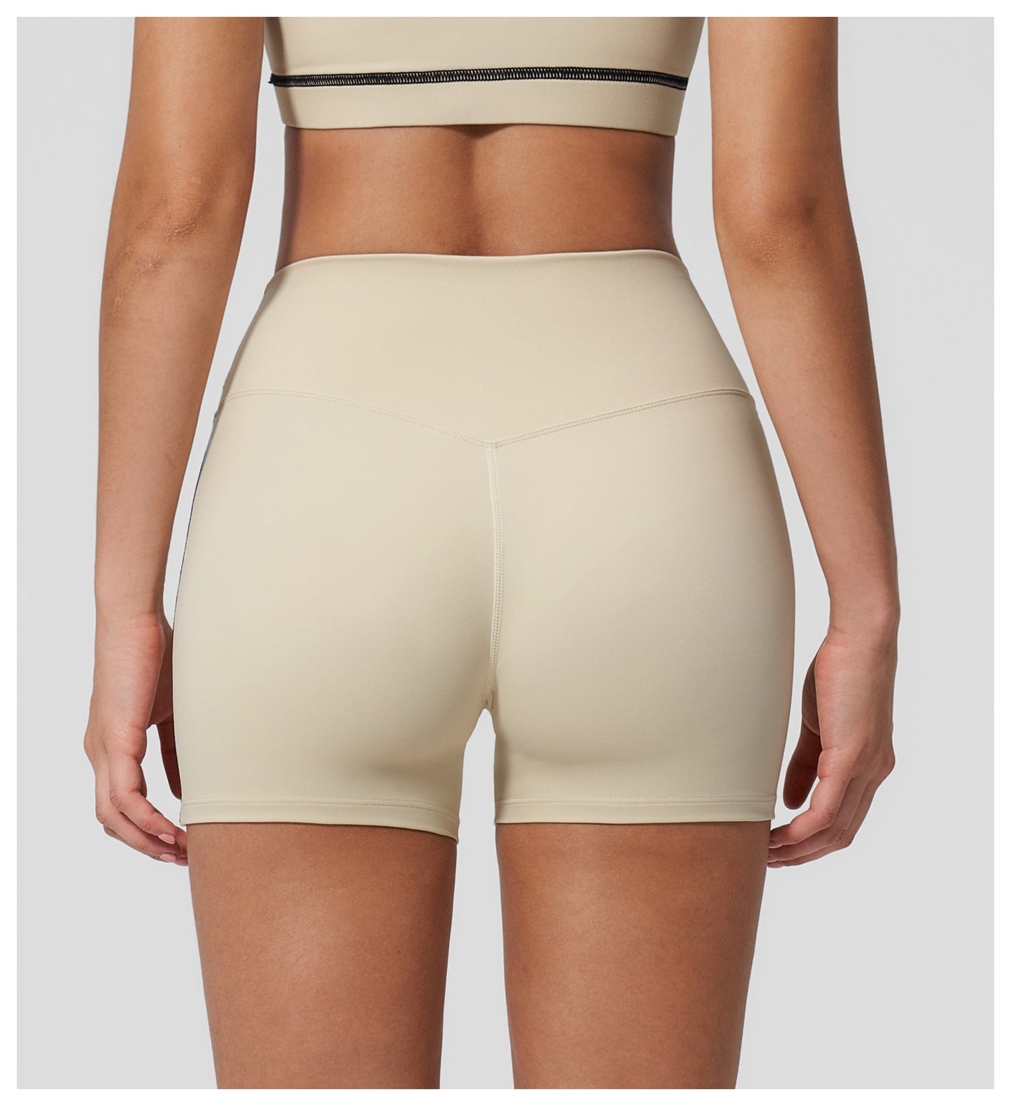 Sports Fitness Shorts Peach Hip Waist High Waist Stretch Tight Nude Feel Shorts Yoga Women