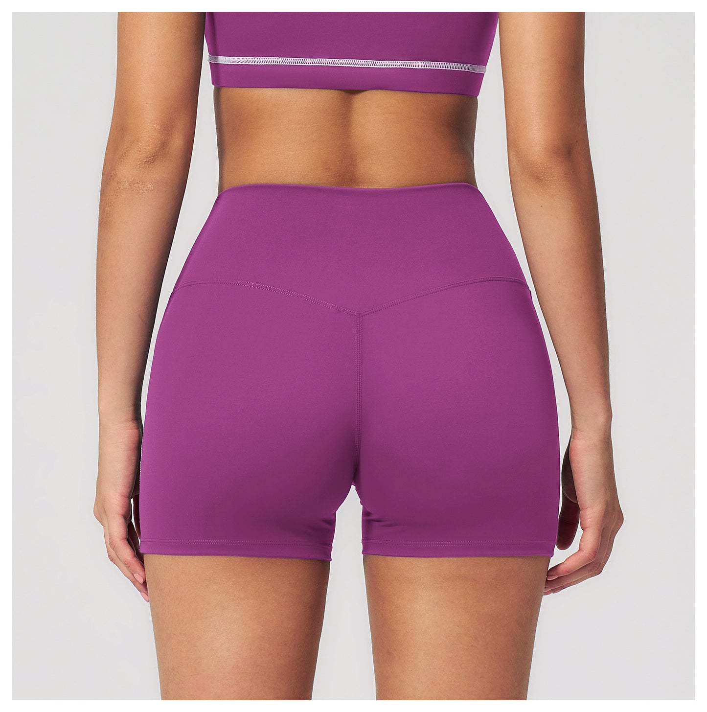 Sports Fitness Shorts Peach Hip Waist High Waist Stretch Tight Nude Feel Shorts Yoga Women