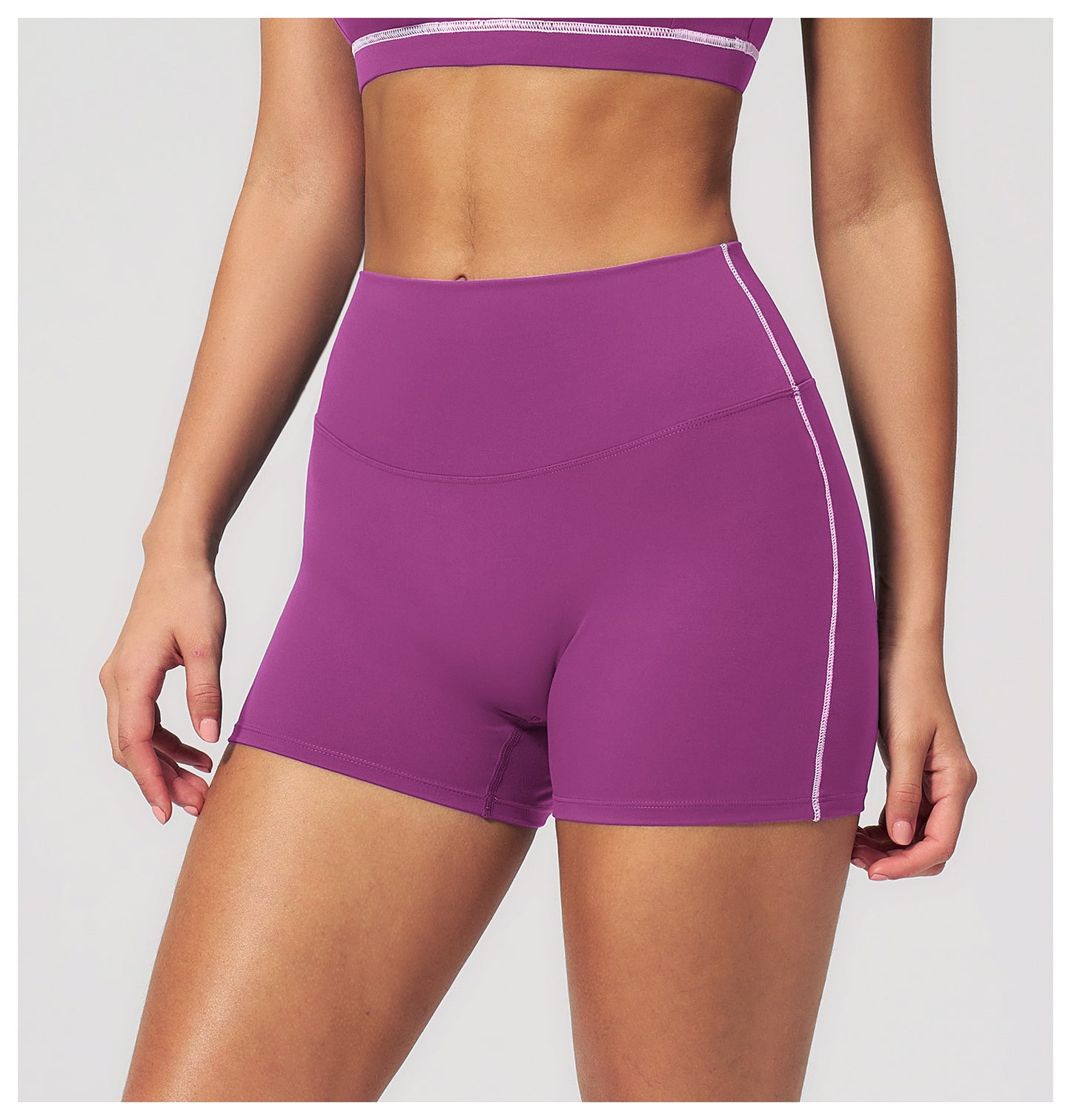 Sports Fitness Shorts Peach Hip Waist High Waist Stretch Tight Nude Feel Shorts Yoga Women