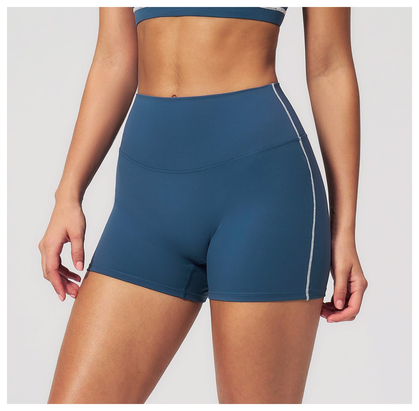 Sports Fitness Shorts Peach Hip Waist High Waist Stretch Tight Nude Feel Shorts Yoga Women