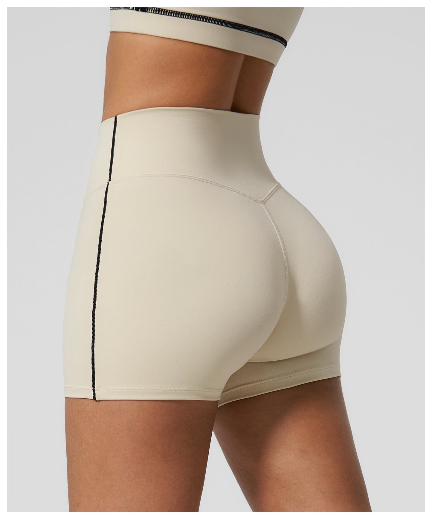 Sports Fitness Shorts Peach Hip Waist High Waist Stretch Tight Nude Feel Shorts Yoga Women