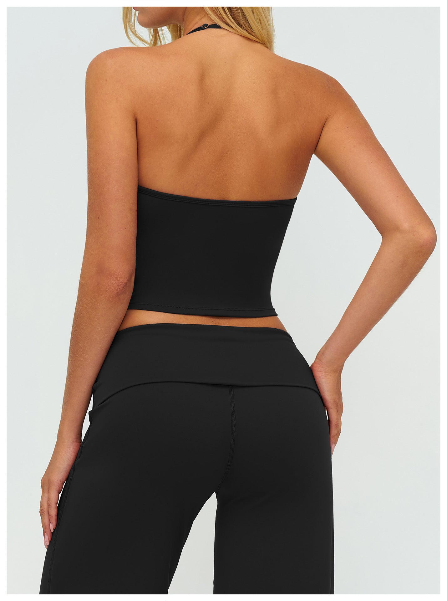 Brushed Vest V neck Halter