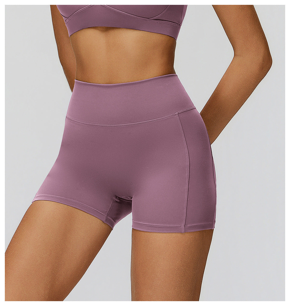 Brushed Yoga Shorts High Waist Pleated Slimming Tight Shorts Women Outdoor Running Sports Workout Clothes