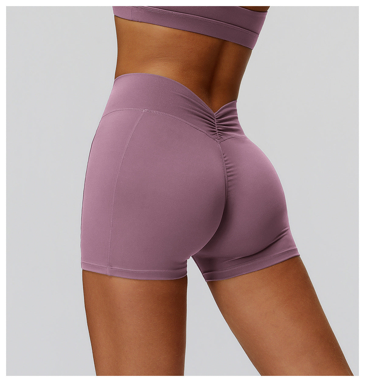 Brushed Yoga Shorts High Waist Pleated Slimming Tight Shorts Women Outdoor Running Sports Workout Clothes