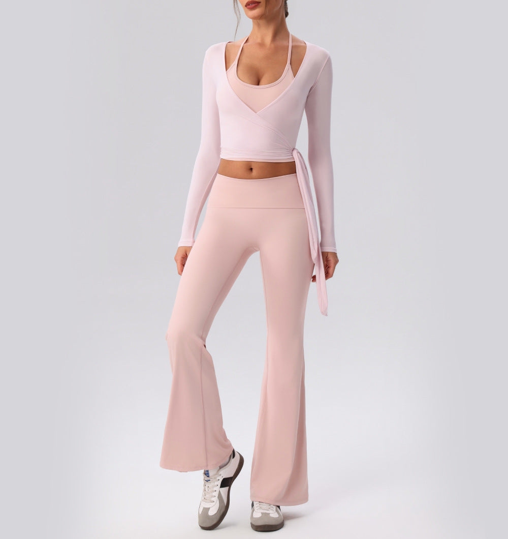 Long Sleeve Sexy Lace up V neck Runs Small)