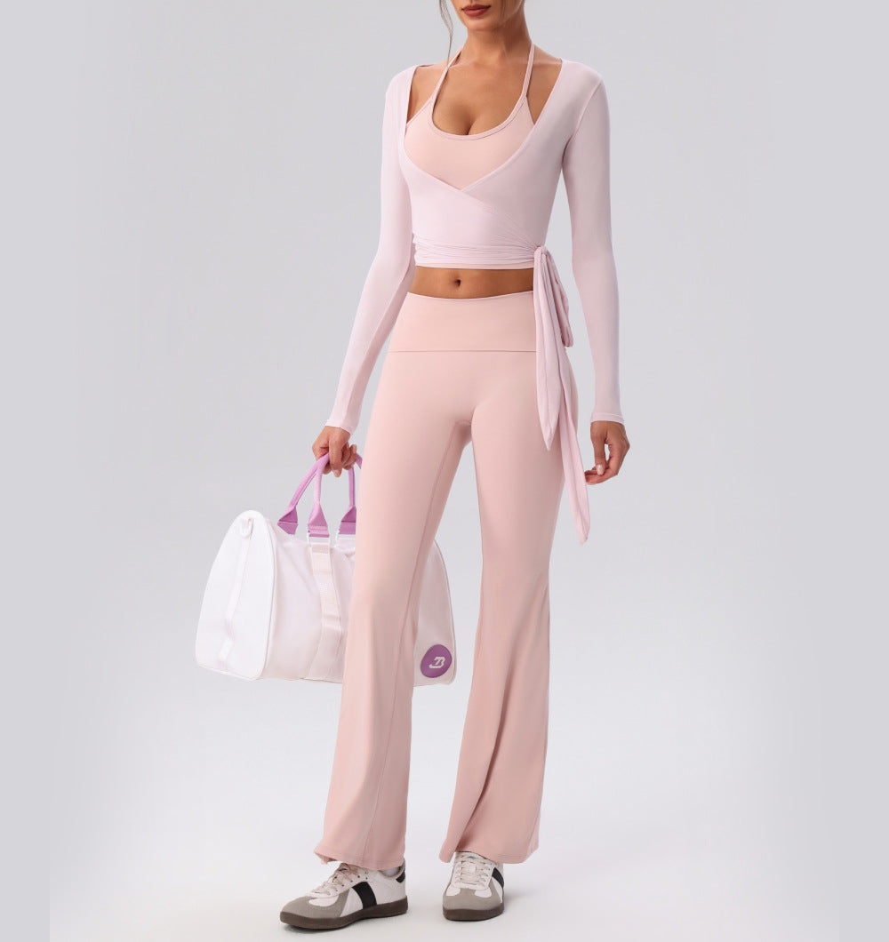 Long Sleeve Sexy Lace up V neck Runs Small)