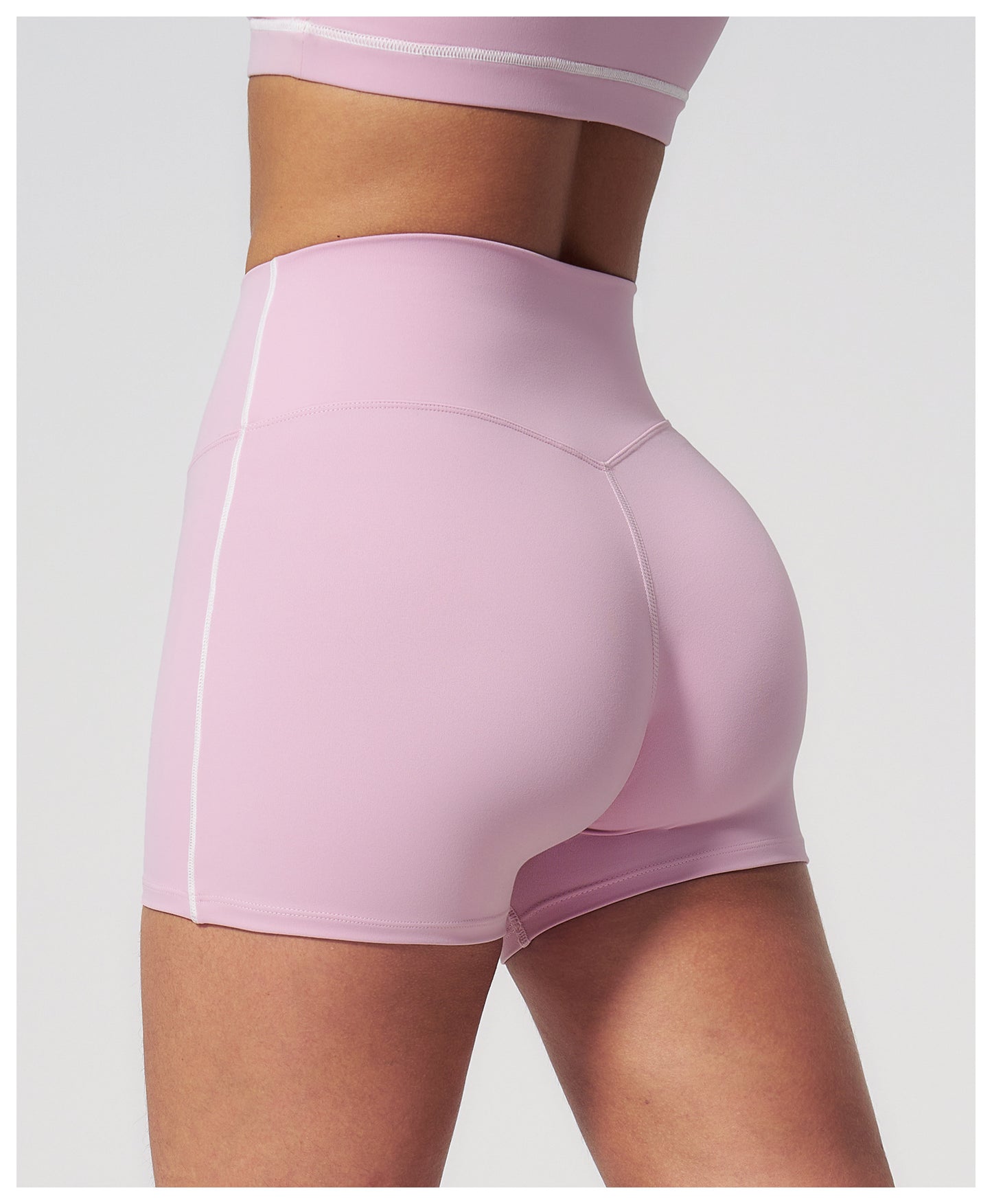 Sports Fitness Shorts Peach Hip Waist High Waist Stretch Tight Nude Feel Shorts Yoga Women