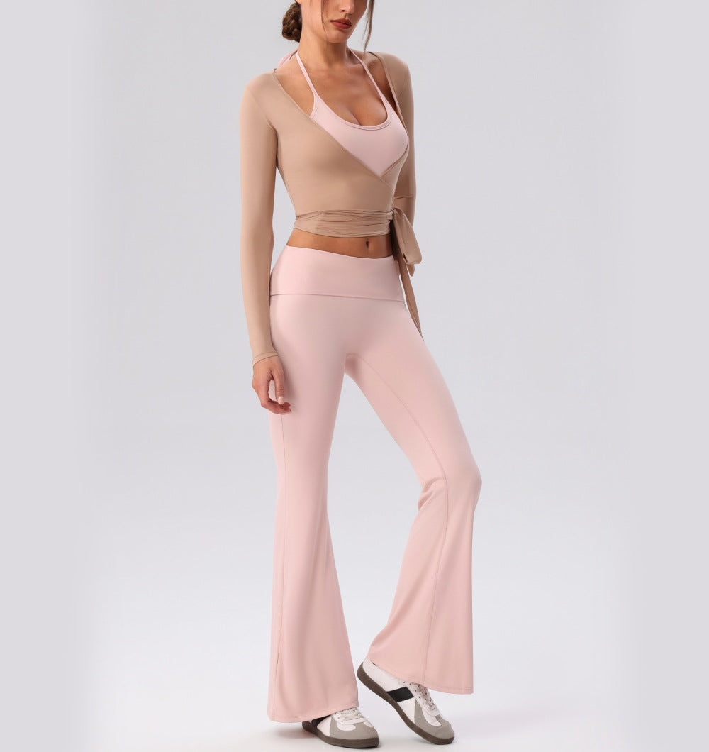 Long Sleeve Sexy Lace up V neck Runs Small)