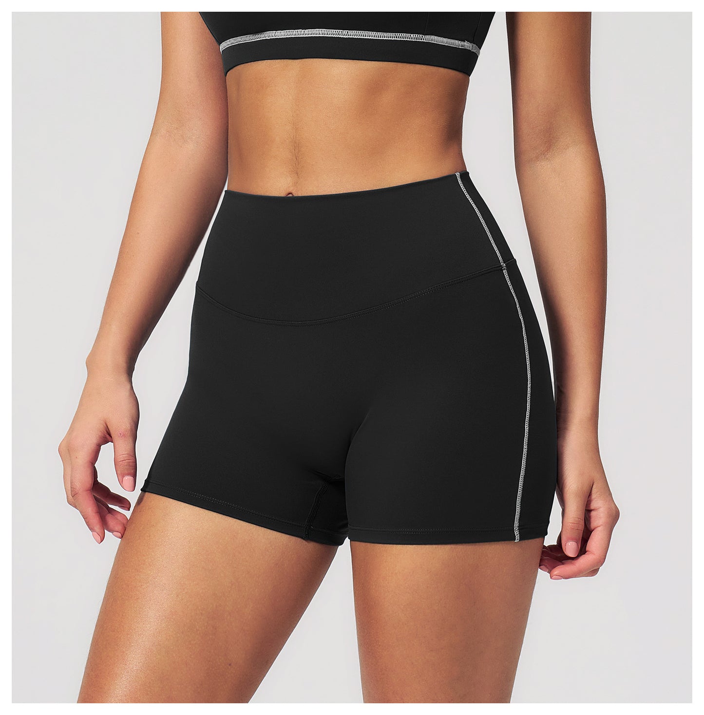 Sports Fitness Shorts Peach Hip Waist High Waist Stretch Tight Nude Feel Shorts Yoga Women