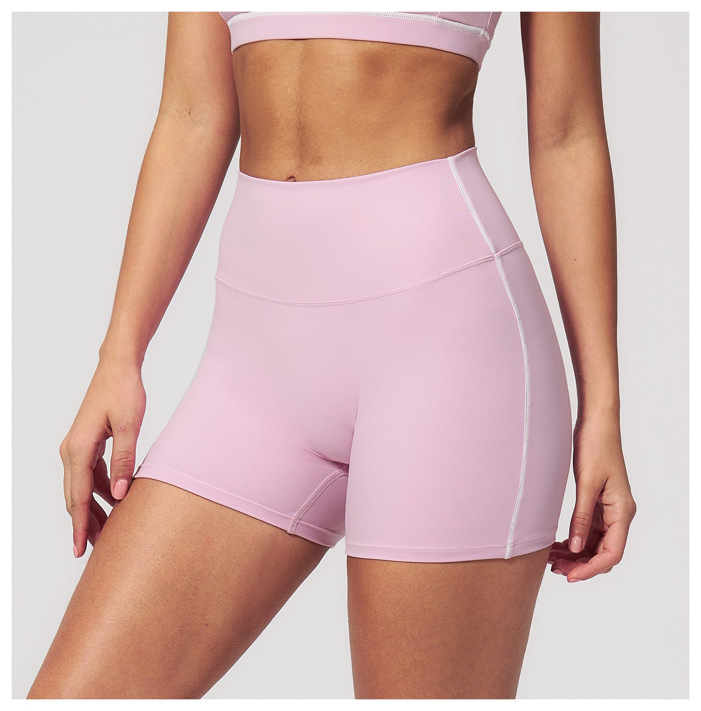 Sports Fitness Shorts Peach Hip Waist High Waist Stretch Tight Nude Feel Shorts Yoga Women