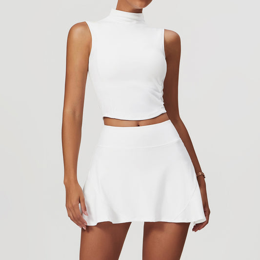 Vest Short Skirt Swan White