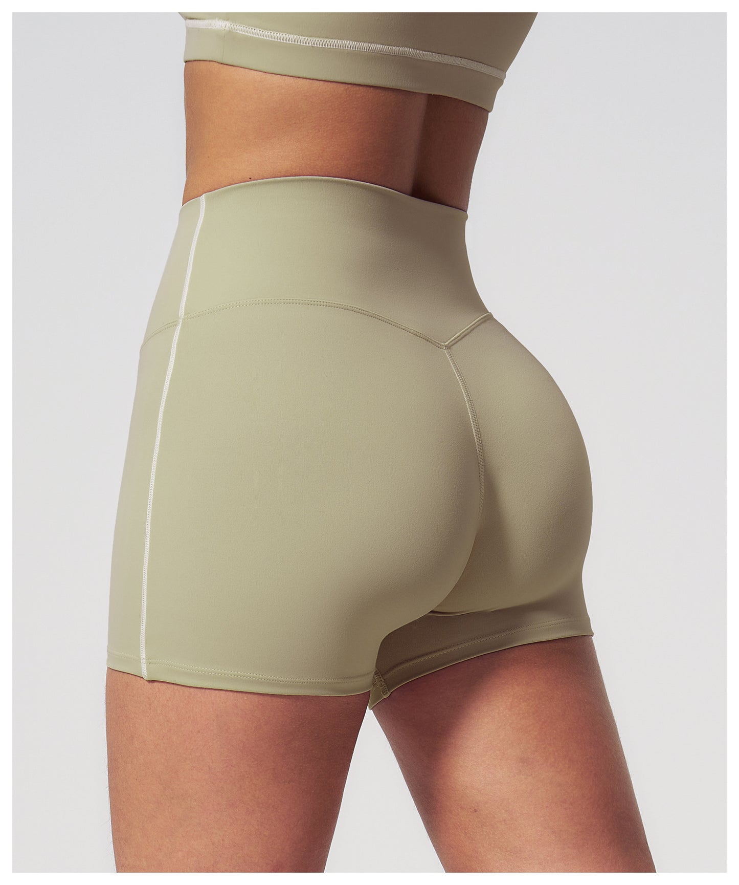 Sports Fitness Shorts Peach Hip Waist High Waist Stretch Tight Nude Feel Shorts Yoga Women