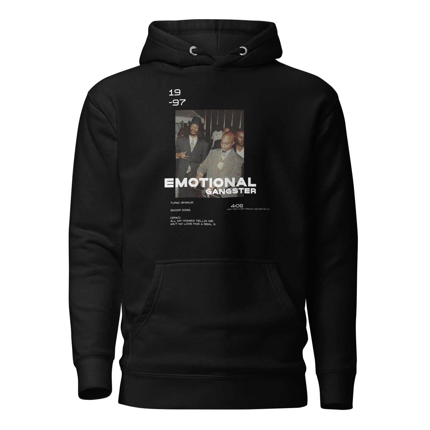 Le "Emotional Gangster" Black Hoodie